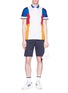 Figure View - Click To Enlarge - ADIDAS BY PHARRELL WILLIAMS - 'New York' colourblock mesh panel polo shirt