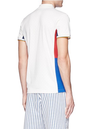 Back View - Click To Enlarge - ADIDAS BY PHARRELL WILLIAMS - 'New York' colourblock climacool® mesh polo shirt