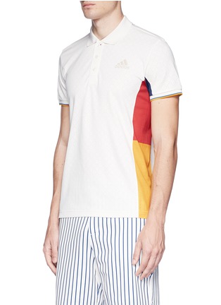 Front View - Click To Enlarge - ADIDAS BY PHARRELL WILLIAMS - 'New York' colourblock climacool® mesh polo shirt