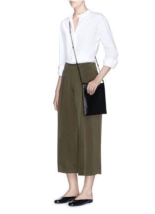 Figure View - Click To Enlarge - THEORY - 'Zavabell' silk satin culottes