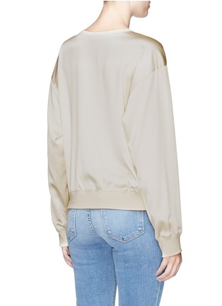 Back View - Click To Enlarge - THEORY - 'Massar' silk satin sweatshirt