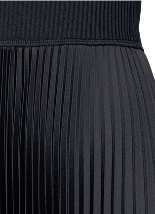 Detail View - Click To Enlarge - THEORY - 'Vinessi' rib knit pleated sateen tank dress