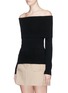 Front View - Click To Enlarge - THEORY - 'Aflina' cashmere knit off-shoulder sweater