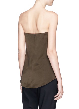 Back View - Click To Enlarge - THEORY - 'Zalballa' silk satin strapless top
