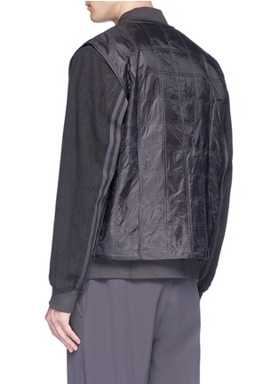 Back View - Click To Enlarge - 73176 - 'SST' vest overlay wool bomber jacket