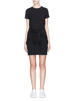 Main View - Click To Enlarge - THEORY - 'Dakui' front tie T-shirt dress