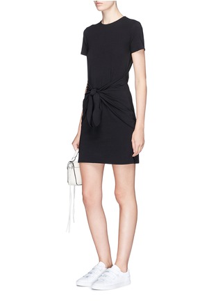 Figure View - Click To Enlarge - THEORY - 'Dakui' front tie T-shirt dress
