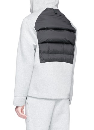 Back View - Click To Enlarge - ISAORA - Neoprene panel down zip hoodie