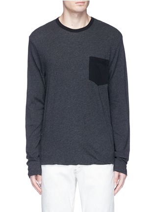 Main View - Click To Enlarge - JAMES PERSE - Chest pocket long sleeve T-shirt