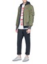 Figure View - Click To Enlarge - NIKE - Ruched sleeve padded bomber jacket