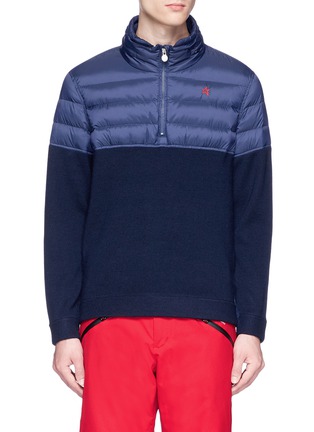 Main View - Click To Enlarge - PERFECT MOMENT - 'Apres' half zip down merino wool sweater