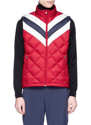 Main View - Click To Enlarge - PERFECT MOMENT - Chevron stripe quilted down puffer vest