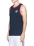 Front View - Click To Enlarge - THE UPSIDE - Logo flock print tank top