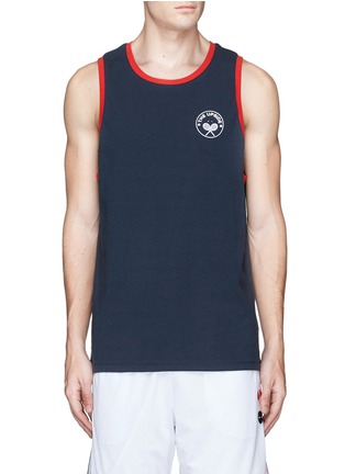 Main View - Click To Enlarge - THE UPSIDE - Logo flock print tank top