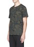 Front View - Click To Enlarge - THE UPSIDE - 'Jack' logo embroidered camouflage print T-shirt