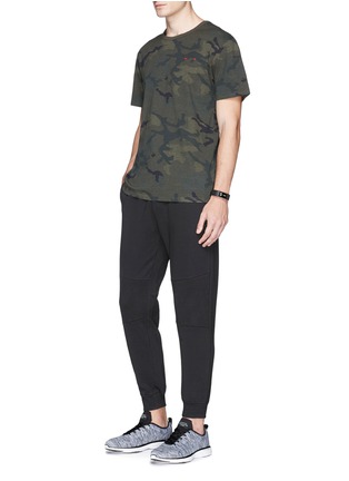 Figure View - Click To Enlarge - THE UPSIDE - 'Jack' logo embroidered camouflage print T-shirt