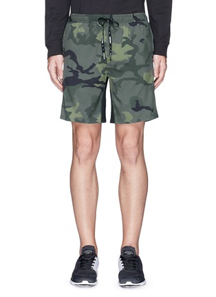 Main View - Click To Enlarge - THE UPSIDE - 'Ultra' stripe outseam camouflage print performance shorts
