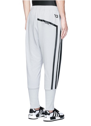 Back View - Click To Enlarge - Y-3 - 3-Stripes tape ribbed panel sweatpants