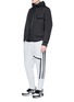 Figure View - Click To Enlarge - Y-3 - 3-Stripes tape ribbed panel sweatpants