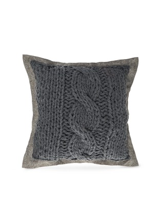 Main View - Click To Enlarge - MIKMAX - Knitt cushion – Grey Granite