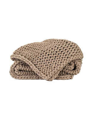 Main View - Click To Enlarge - MIKMAX - Knitt Throw – Taupe