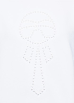 Detail View - Click To Enlarge - FENDI SPORT - 'Karlito' stud embroidered sweatshirt