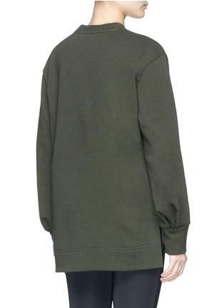 Back View - Click To Enlarge - FENDI SPORT - Stripe logo print sweatshirt