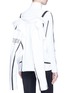 Detail View - Click To Enlarge - FENDI SPORT - Mink fur collar contrast taping ski jacket