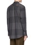 Back View - Click To Enlarge - WOOYOUNGMI - Check plaid wrap effect oversized twill shirt