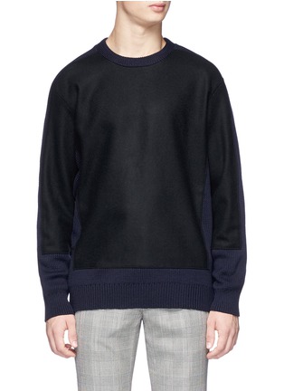 Main View - Click To Enlarge - WOOYOUNGMI - Melton patchwork sweater