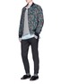 Figure View - Click To Enlarge - WOOYOUNGMI - Zip cuff pintucked hopsack pants