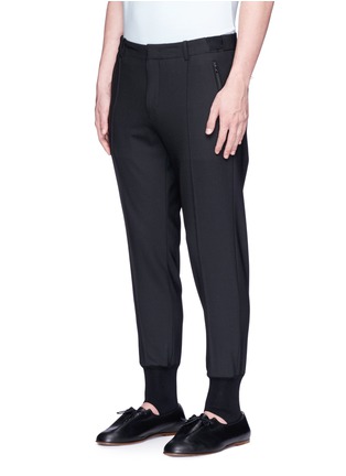 Front View - Click To Enlarge - WOOYOUNGMI - Elastic waist pintucked stirrup pants