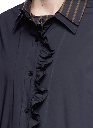 Detail View - Click To Enlarge - WOOYOUNGMI - Layered ruffle placket shirt