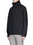 Front View - Click To Enlarge - WOOYOUNGMI - Turtleneck woven wool sweatshirt