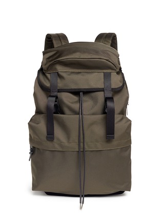 Main View - Click To Enlarge - 10016 - Buckled ballistic nylon drawstring backpack