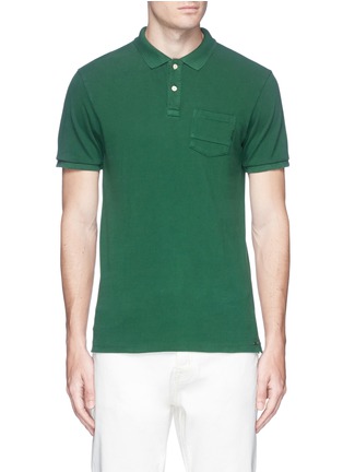 Main View - Click To Enlarge - SCOTCH & SODA - Garment dyed polo shirt