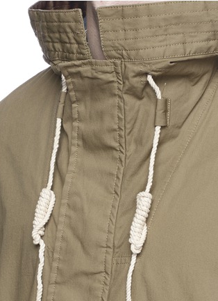 Detail View - Click To Enlarge - SCOTCH & SODA - Fishtail hem oversized woven cotton parka