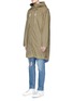 Front View - Click To Enlarge - SCOTCH & SODA - Fishtail hem oversized woven cotton parka