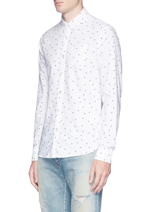 Front View - Click To Enlarge - SCOTCH & SODA - Floral print Oxford shirt