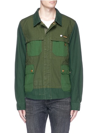 Main View - Click To Enlarge - SCOTCH & SODA - 'Gaucho' patchwork canvas jacket