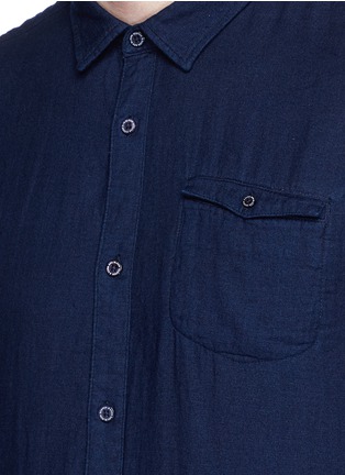 Detail View - Click To Enlarge - SCOTCH & SODA - Flap pocket woven cotton shirt