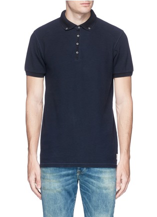 Main View - Click To Enlarge - SCOTCH & SODA - 'Home Alone' button down collar polo shirt
