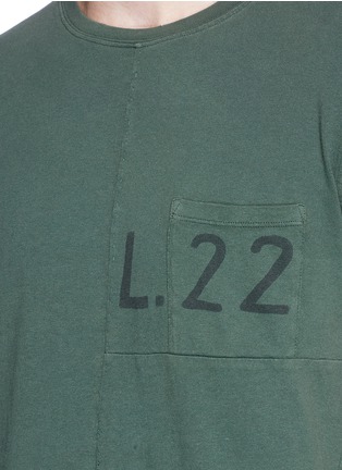 Detail View - Click To Enlarge - SCOTCH & SODA - 'Lot 22' asymmetric hem patchwork T-shirt