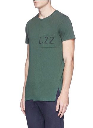 Front View - Click To Enlarge - SCOTCH & SODA - 'Lot 22' asymmetric hem patchwork T-shirt