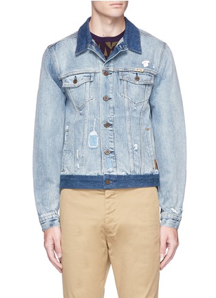 Main View - Click To Enlarge - SCOTCH & SODA - Bleached denim jacket