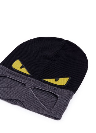 Detail View - Click To Enlarge - FENDI SPORT - 'Bag Bugs' embroidered wool beanie