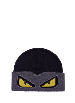 Main View - Click To Enlarge - FENDI SPORT - 'Bag Bugs' embroidered wool beanie