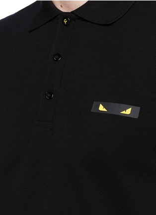 Detail View - Click To Enlarge - FENDI SPORT - 'Bag Bugs' patch polo shirt