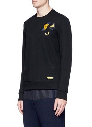 Front View - Click To Enlarge - FENDI SPORT - 'Bag Bugs' butterfly appliqué sweatshirt