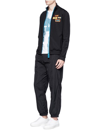 Figure View - Click To Enlarge - FENDI SPORT - Slogan patch track jacket